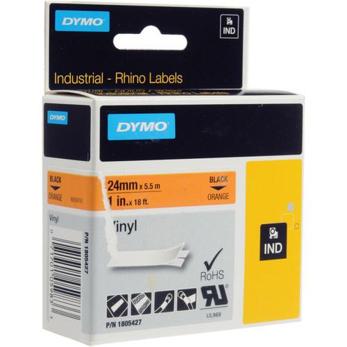 Dymo Rhino 1.0" Orange Vinyl Labels