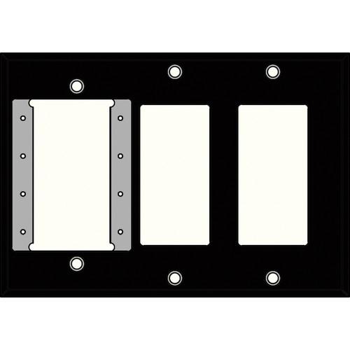 FSR IPS-PWP3T-BLK 3 Gang Wall Plate