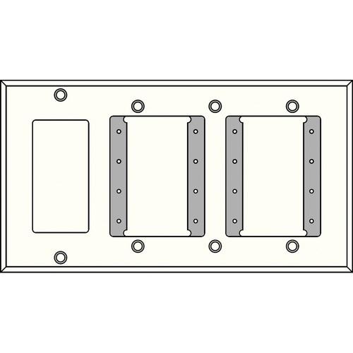 FSR IPS-WP3Q-WHT 4 Gang Wall Plate