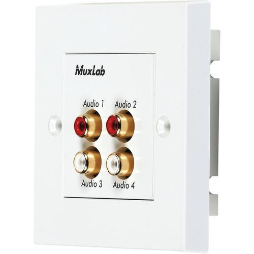 MuxLab Quad Audio Wall Plate Balun