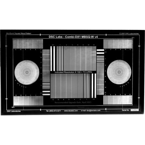 DSC Labs DX-1 MultiBurst Squarewave 16:9 4:3 Test Chart