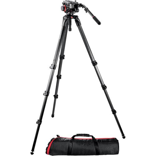 Manfrotto 504HD Head w 536 3-Stage Carbon Fiber Tripod System