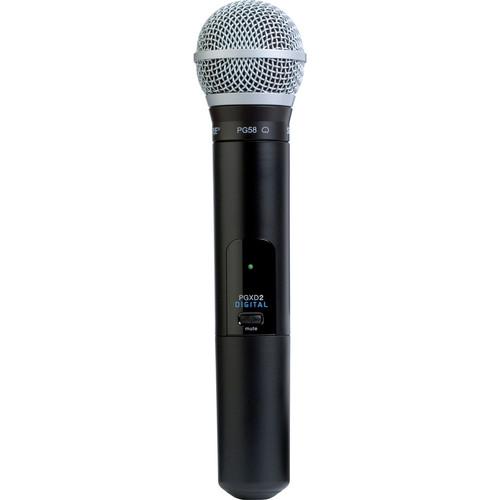Shure PGXD2 PG58 Handheld Wireless Microphone Transmitter with PG58 Capsule