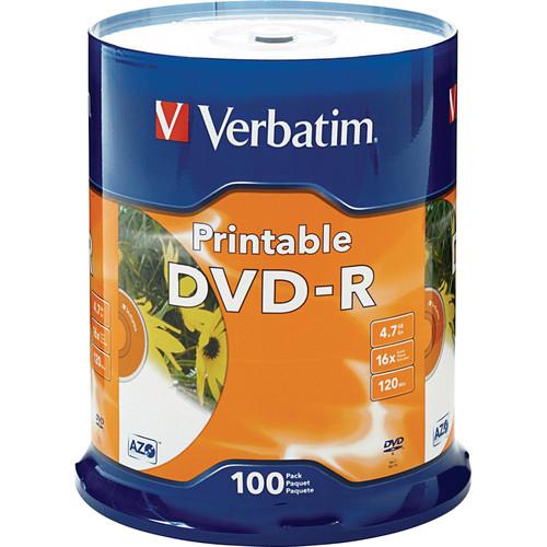 Verbatim DVD-R 4.76GB 16x White Inkjet Printable