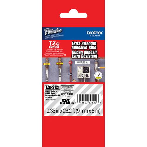 Brother TZeS121 Tape with Extra-Strength Adhesive for P-Touch Labelers