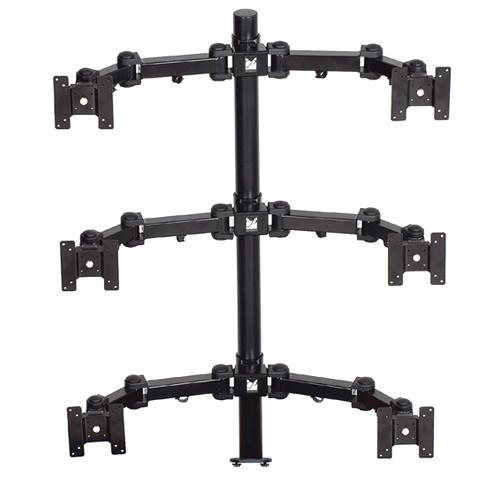 Premier Mounts MM-AE426 3 Dual Display Arms on 42" Pole with Extrusion Base