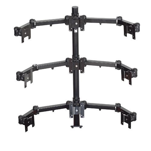 Premier Mounts MM-AE429 3 Triple Display Arms on 42" Pole with Extrusion Base