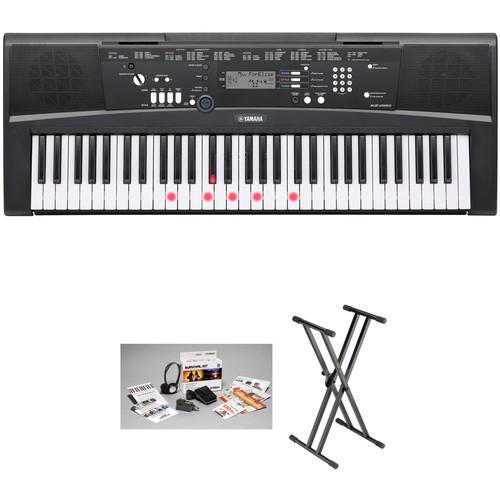 Yamaha EZ-220 Lighted 61-Key Portable Keyboard Basics Kit