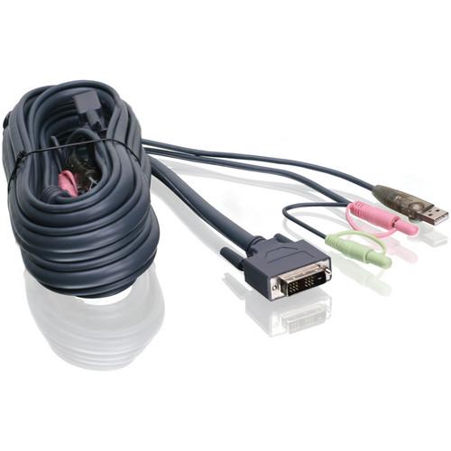 IOGEAR 16' DVI-D Single Link USB KVM Cable, IOGEAR, 16', DVI-D, Single, Link, USB, KVM, Cable