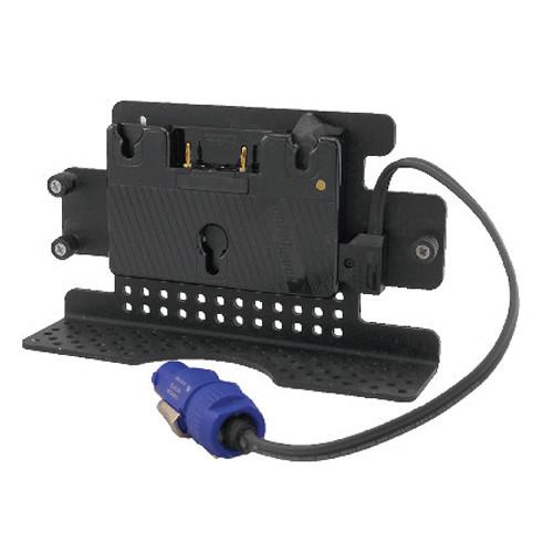 Mole-Richardson Gold-Mount Battery Bracket with Cable