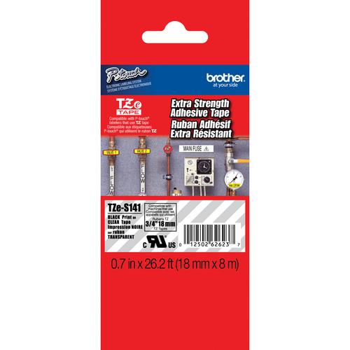Brother TZeS141 Tape with Extra-Strength Adhesive for P-Touch Labelers