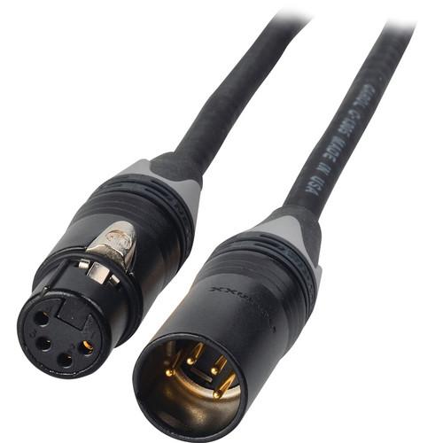 Laird Digital Cinema 12V DC Power Cable 4-Pin Male to 4-Pin Female XLR 10 ft