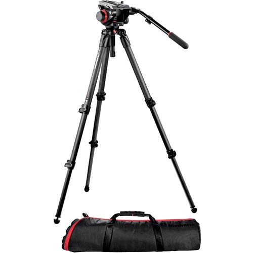 Manfrotto 504HD Head w 535 2-Stage Carbon Fiber Tripod System