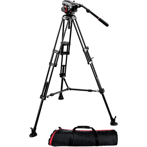 Manfrotto 504HD Head w 546B 2-Stage Aluminum Tripod System