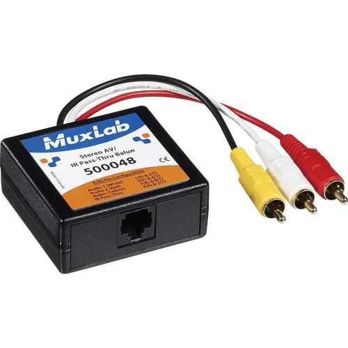 MuxLab 500048 Stereo AV IR Pass-Thru Balun
