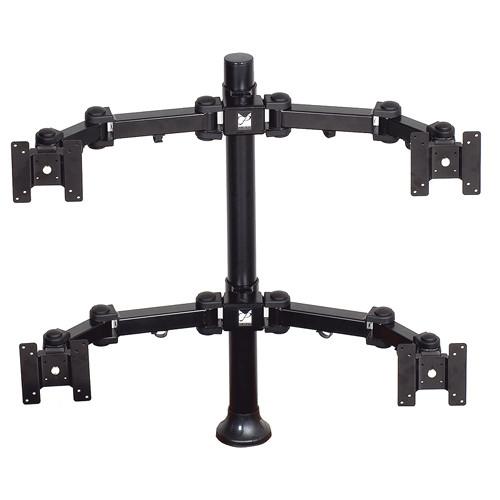 Premier Mounts MM-AH284 2 Dual Display Arms on 28" Pole with Grommet Base
