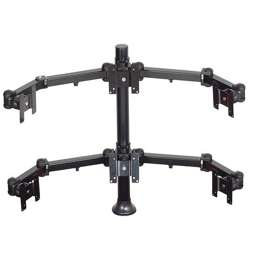 Premier Mounts MM-AH286 2 Triple Display Arms on 28" Pole with Grommet Base