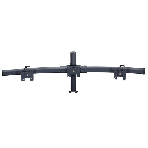 Premier Mounts MM-BE153 Triple Monitor Curved Bows on 15" Pole with Extrusion Base