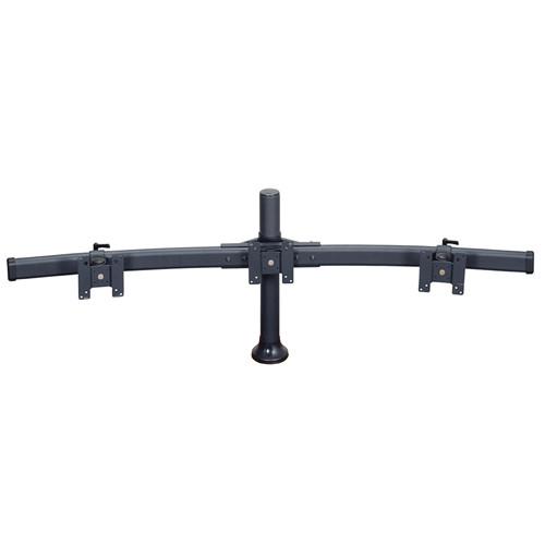 Premier Mounts MM-BH153 Triple Monitor Curved Bow on 15" Tube with Grommet Base