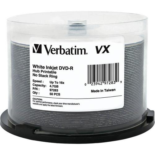 Verbatim VX 4.7GB DVD-R 16x Inkjet and Hub Printable Discs