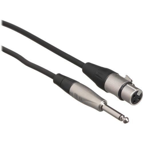 Hosa Technology HXP-020 Unbalanced 1 4" TS Male to 3-Pin XLR Female Audio Cable