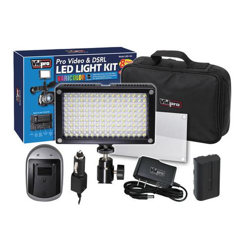 Vidpro Varicolor 144-Bulb Video and Photo LED Light Kit