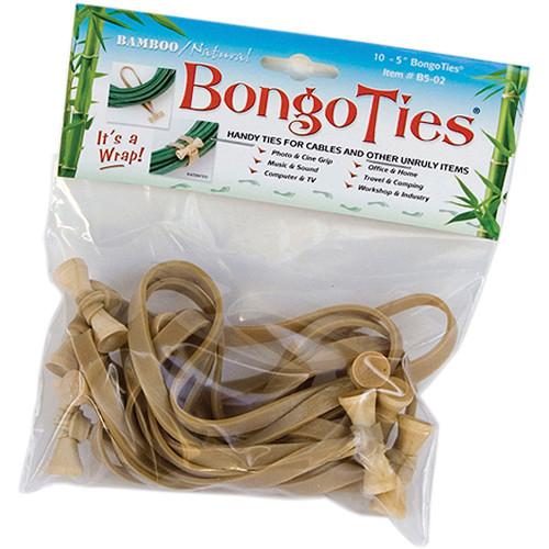 BongoTies Bamboo 5" Elastic Cable Ties - Natural