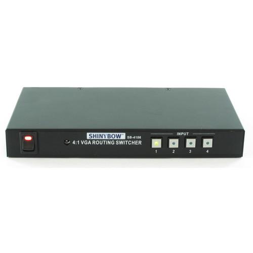 Shinybow SB-4106 4 x 1 VGA-RGBHV Matrix Routing Switcher with IR Control