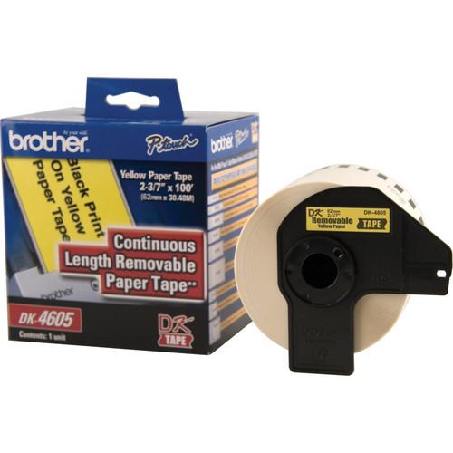 Brother DK4605 2.4" Black Print On Yellow Tape