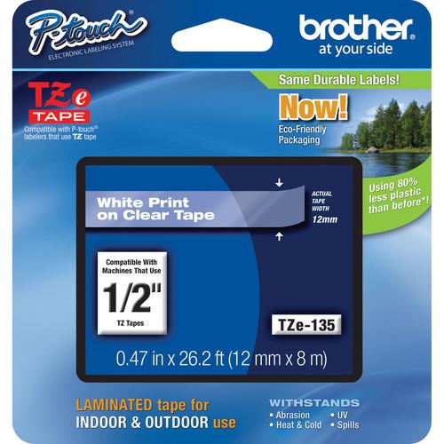 Brother TZe135 Laminated Tape for P-Touch Labelers