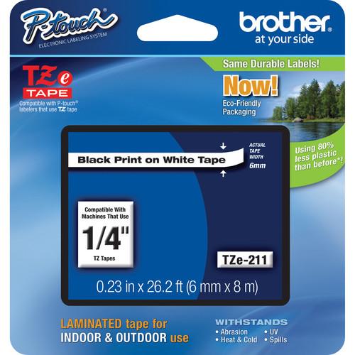 Brother TZe211 Laminated Tape for P-Touch Labelers