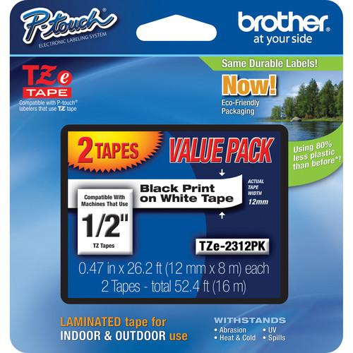 Brother TZe231 Laminated Tape for P-Touch Labelers 2-Pack