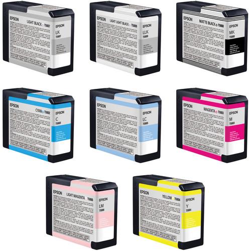 Epson UltraChrome K3 Ink 8-Cartridge Set with Matte Black