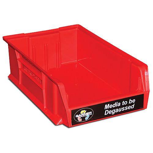 Garner Red "Media to be Degaussed" Bin for HD-3WXL