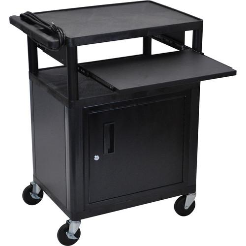 Luxor LP34CLE-B Presentation Cart with Locking Cabinet