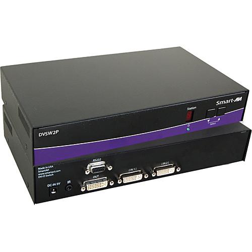 Smart-AVI DVI-D 2-port Switch with RS-232 Control & Power Supply
