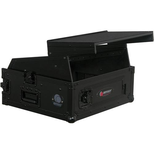 Odyssey Innovative Designs FZGS1002BL Black Label Flight Zone Glide Style Combo Rack - 10U Over 2U