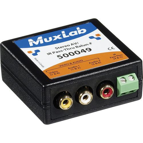 MuxLab 500049 Stereo AV IR Pass-Thru Balun