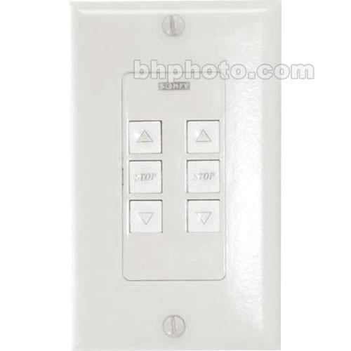 Draper Single Gang Wall Switch and White Cover Plate for Access Multiview Control - 24V, 6-Button
