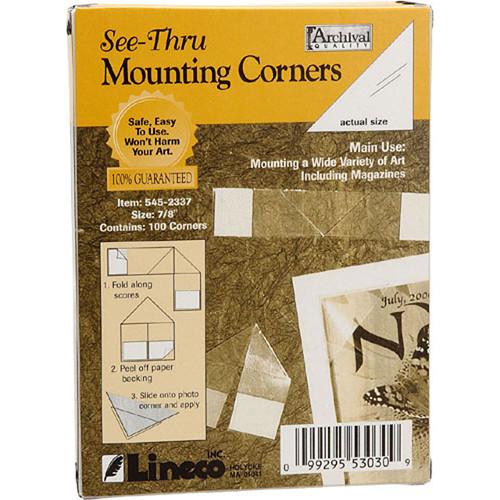 Lineco Archival Mounting Corners - 7 8" - Box of 100