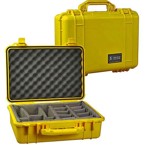Pelican 1554 Waterproof 1550 Case with Black Divider Set