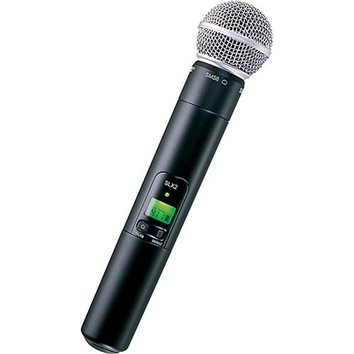 Shure SLX2 Handheld Wireless UHF Transmitter with SM58 Microphone