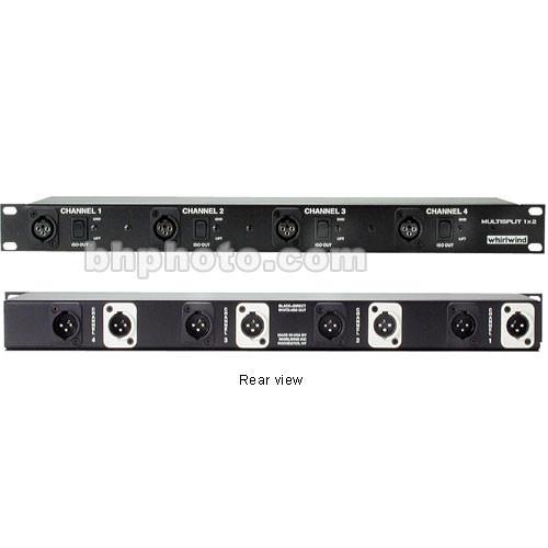 Whirlwind Multisplitter - Rack-mountable 4-channel 1x2 Microphone Signal Splitter