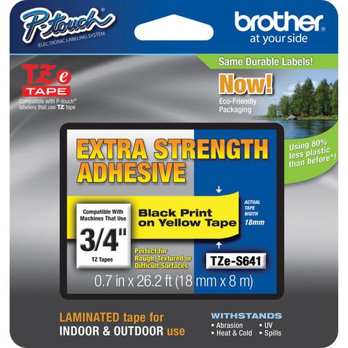 Brother TZeS641 Tape with Extra-Strength Adhesive for P-Touch Labelers