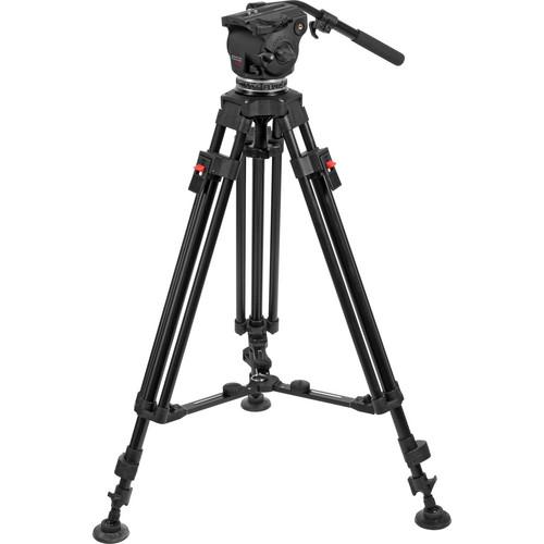 Cartoni Focus HD Fluid Head & Two-Stage 3-Tube Aluminum-Alloy Tripod