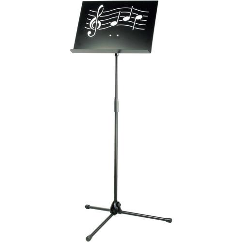 K&M Symphony Black Music Stand with Steel Desk
