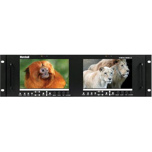 Marshall Electronics V-MD702-HDSDIX2 Dual Rack Mount LCD Monitor