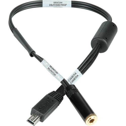 Sescom DSLR-550D-HOCF A V Out Headphone Monitoring Cable