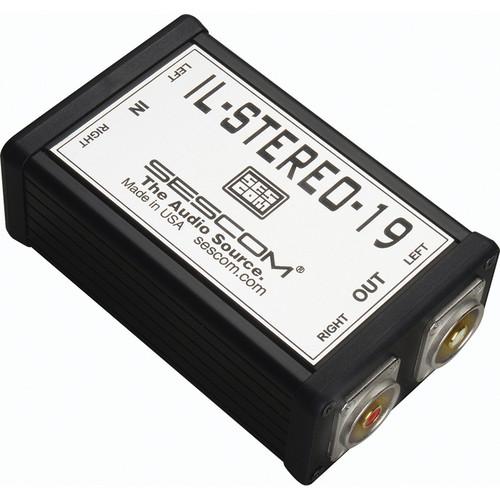 Sescom IL-STEREO-19 Professional 2-Channel RCA Audio Hum Eliminator
