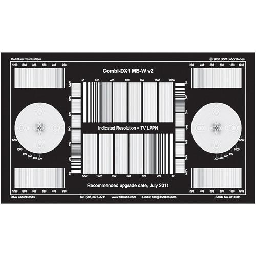 DSC Labs DX1 16:9 4:3 Multiburst Test Target